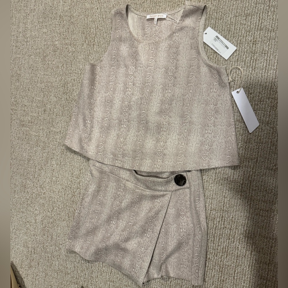 Harper Wren Snake Print tank and skort Set